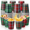 FoldTier 90 Pcs Christmas Paper Cups 9 oz Disposable Christmas
