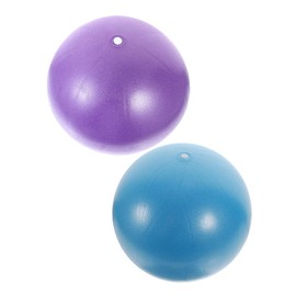 Mikinona 2pcs Mini Exercise Ball Soft Yoga Ball for Balance and Indoor Workouts for Yoga and Physical Therapy Purple Blue