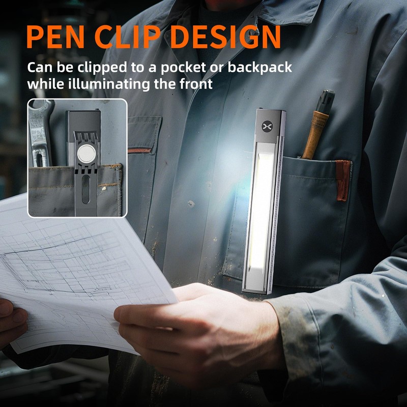 S SHUN CAN DA Magnetic LED Work Light,RechargeableFlashlight,6 Modes Portable