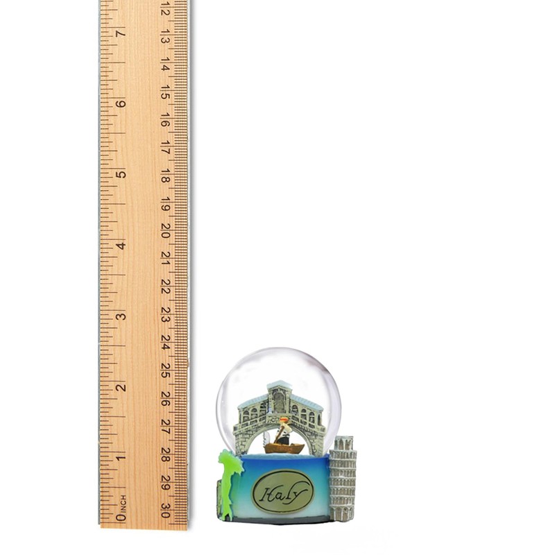 Italy Snow Globe of Rome, Pisa and Venice. (2.5 Inches