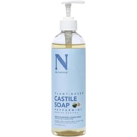 Dr. Natural Jabón de Castilla Líquido para Cuerpo Natural, Orgánico, Sin Sulfatos y Parabenos Shampoo y Jabon Facial Hecho de Plantas, Aceite de Oliva, Coco y Palma, Manteca de Karité y Romero (Hierbabuena)