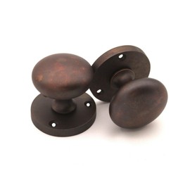 Infinity Decor Matt Bronze Victorian Latch Round Mortice Door Knobs Polished Sprung Pull Handle