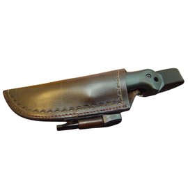 This Is a New Sheath Made Out of 10 Ounce Water Buffalo Hide Leather. It Is a Dangler Style and Also Can Be Worn As a Regular Belt Type Sheath By Removing the Dangler. It Comes with a Firestarter . The Sheath Is Died Dark Brown. The Sheath Is Made to Be 