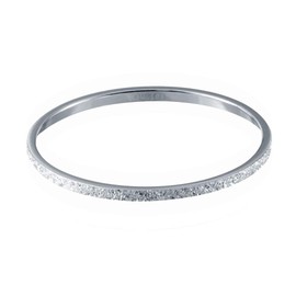 Quiges Stainless Steel Stacking Ring Filling Ring with Polished Structure 1 mm Height Silver Colour, Stainless Steel