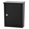 ARCHITECTURAL MAILBOXES 2580B-10 Chelsea Black Locking Wall Mount Mailbox, Medium,
