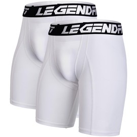 Legendfit Youth Boys Baseball Compression Underwear w/Cup Pocket(NO Cup) Protective Athletic Shorts Football - 2Pack