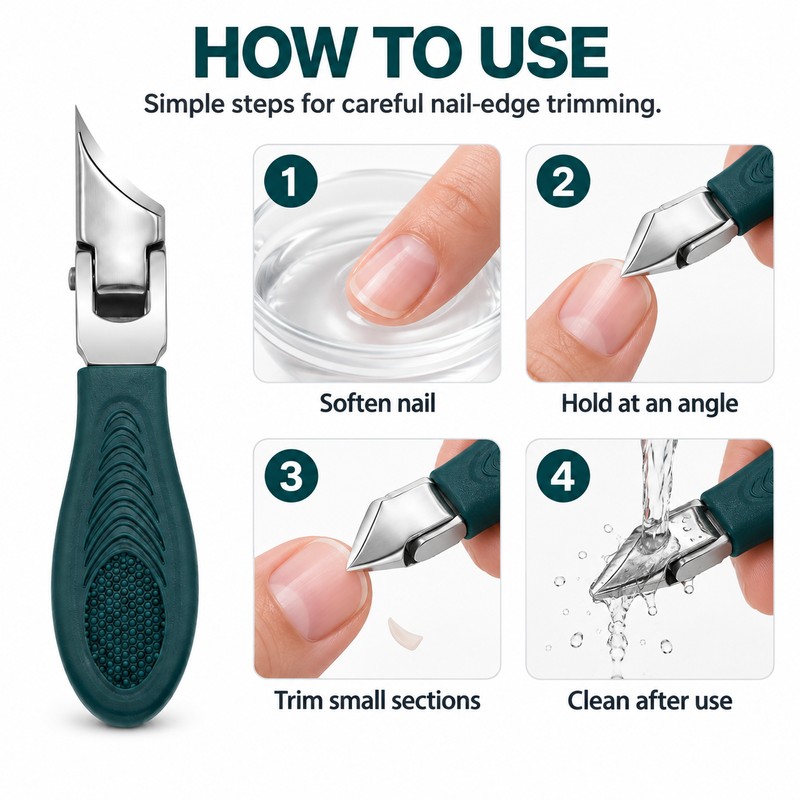 Slant Edge Toenail Clipper Set for Thick Nails – Stainless