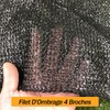 Shade Net Greenhouse, Black, 40% Shade Net with Eyelets, Lightweight
