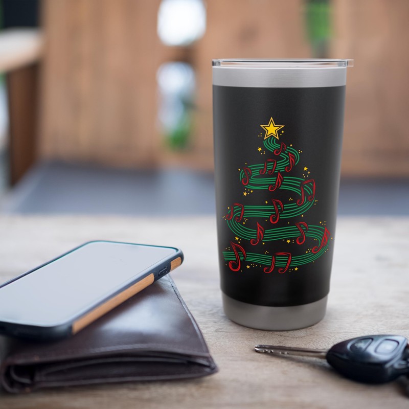 Christmas Tree Musical Notes Song Musician Sing Carols Music Stainless