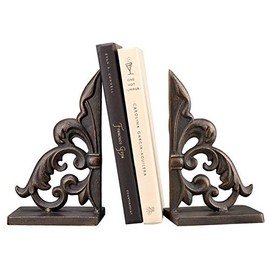 SPI Home Ornate Fleur de Lis Bookends 33200