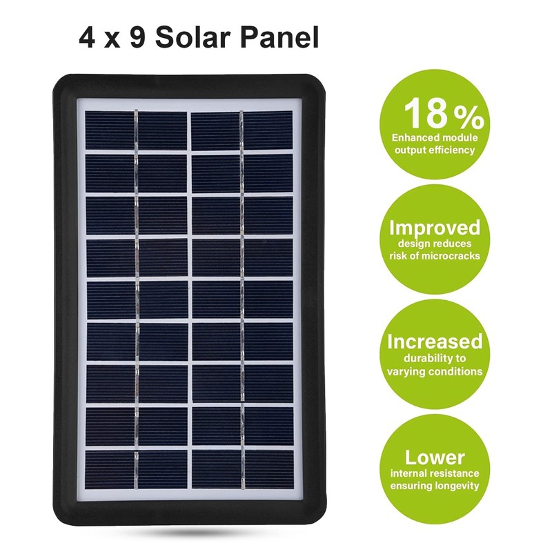 Polysilicon Solar Cell Panel, 9V 3W, Outdoor Use, 18% Conversion