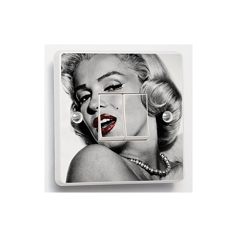 Marilyn Monroe Black & White Light Switch Sticker Cover Skin