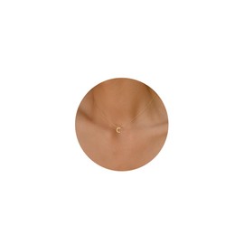 Gold Initial C Necklace for Women Girls Dainty Choker Letter Necklace