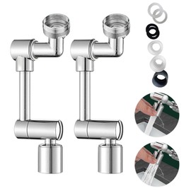 Eagles 1440° Swivel Faucet, Dual-mode Faucet Aerator, Faucet Extender for Bathroom Sink, Faucet Attachment Kitchen Faucet Extension, Tap Adjustment for Washing Hand/Hair/Face (2pack)