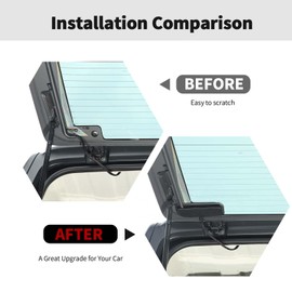 RT-TCZ Tailgate Rear Door Glass Heating Line Cover Rear Window Heating Wire Trim Cover Accessories Compatible with Jeep Wrangler JL JLU 2018-2023,Black