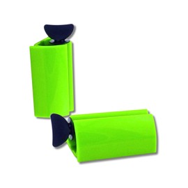 homiez Tube Empty Set of 2 - Tube Squeezer for Toothpaste, Creams, Hair Colour & Colour Tubes - Tube Press for All Tubes - Empty Completely & Save Money - Easy to Use - (Lime)