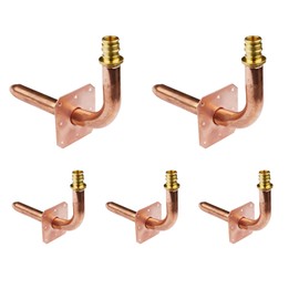 GUOFIS 1/2" PEX-A Expansion Stub Out Elbow with Wall Flange,5PACK 8Inch Length Stub-out Elbow,ASTM F1960