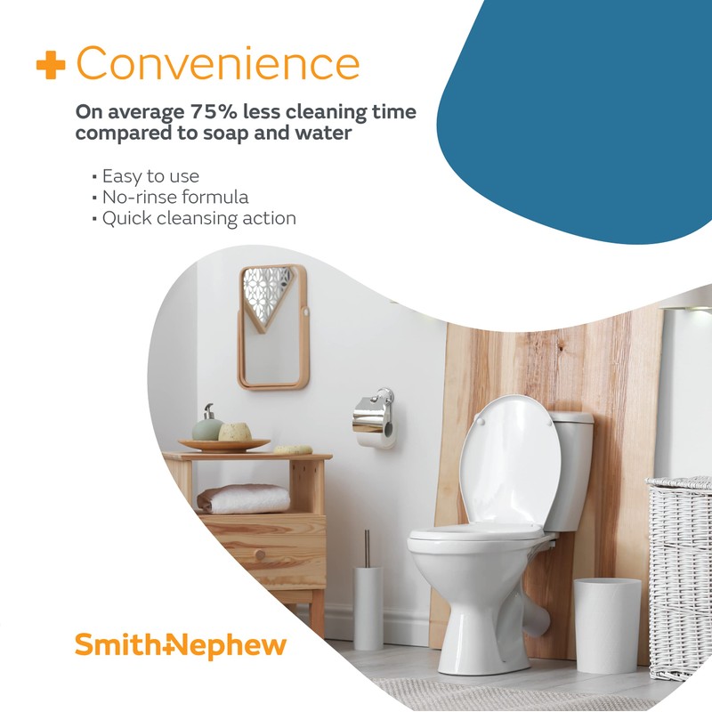 Smith+Nephew SECURA◊ Total Body Foam Cleanser, Foaming Waterless Body Cleanser,