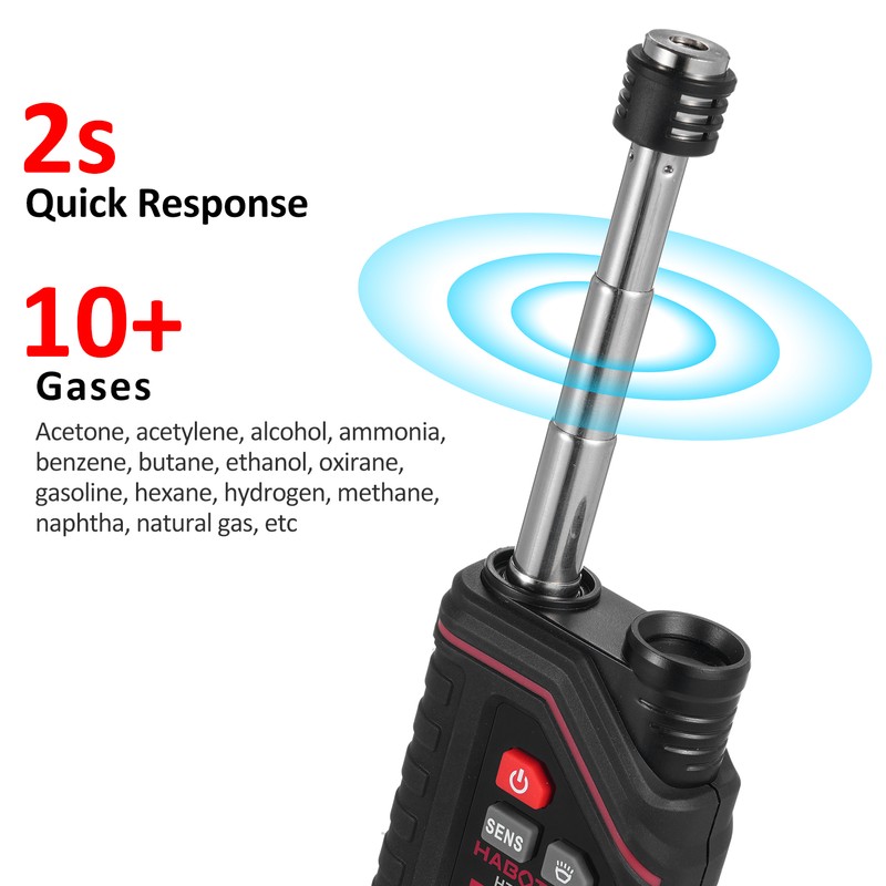 HABOTEST HT58PRO Rechargeable Natural Gas Detector Gas Leak Detector with