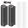 40 Pack Curtain Rings and Hooks, Black 36mm Hanging Rings