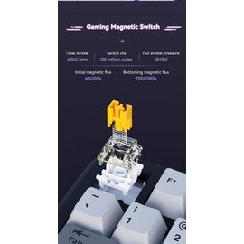 Odpaltoy×Ajazz AK820 MAX Mechanical Gaming Magnetic Switch Keyboard with Knob,Wired Rapid Trigger Gaming Keyboard,81 Keys RGB PBT Keycap Hot Swappable with Gasket (Haiyanese Purple·Wired)