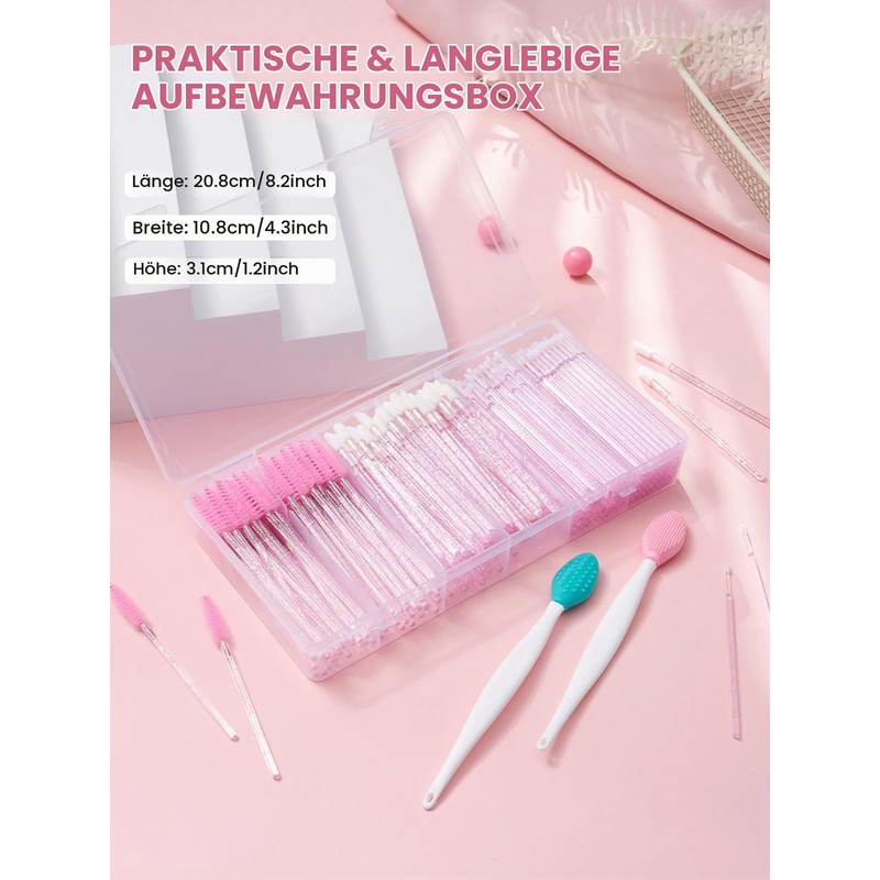 Pack of 302 Disposable Eyelash Brushes, Eyelash Brushes for Eyelash