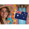 Australia Handheld Small Flag Set,10 PCS 5×8 Inch Mini Australian