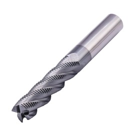 Solid Carbide Long Roughing End Mill(1Pc 1/2") - ALCrSiN Nano Coated, 4 Flute, 35 Degree Helix, 1/2" Cutting Diameter, 1/2" Shank Diameter, 2" Length of Cut, 4" Overall Length