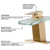 AVSIILE LED Bathroom Sink Faucet, Brushed Gold Waterfall Single Hole
