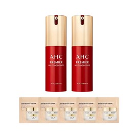 AHC Premier Red Concentrate 25ml x2 + 5 Jas Cream Samples / Whitening / Wrinkle / Brightening Serum / AHC 프리미어 레드 컨센트레이트 25ml x2 + 쟈스 크림 샘플5매 미백주름광채세럼