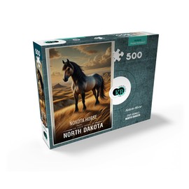 MyPuzzle North Dakota, Nokota Horse: State Animals Series - Premium 500 Piece Jigsaw Puzzle for Adults