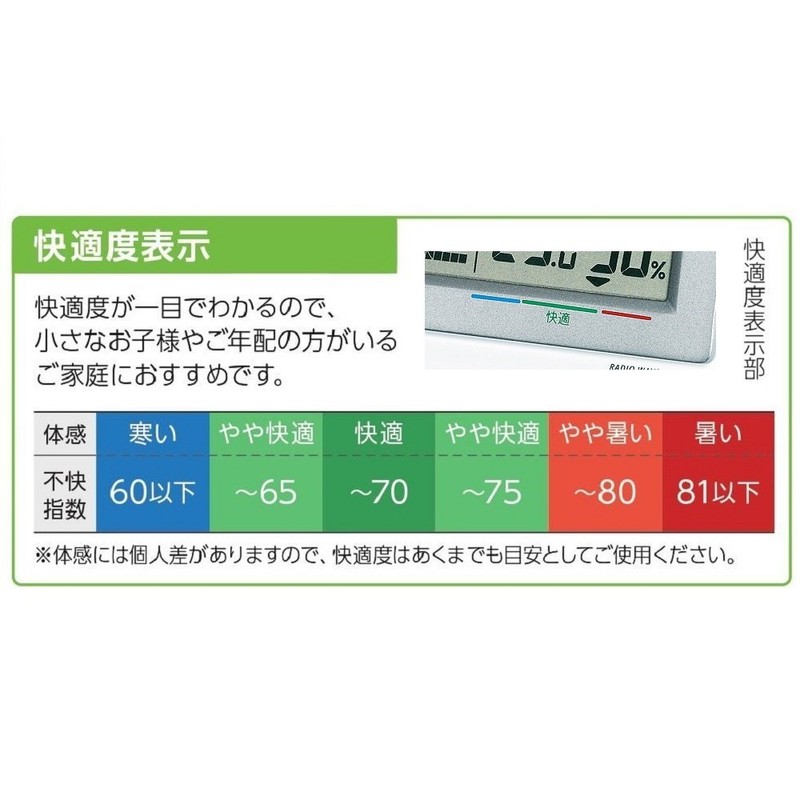 Seiko clock alarm clock Wireless Digital Calendar Keep Temperature Humidity