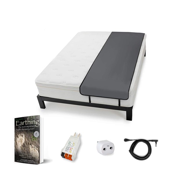 Grounding Sleep Mat Kit, Like a grounding Sheet for earthing, Improve Sleep with Clint Ober's EARTHING Products, fits Twin, Twin XL, Full, Queen, King, Cal King, and Split King, Polyurethane Foam
