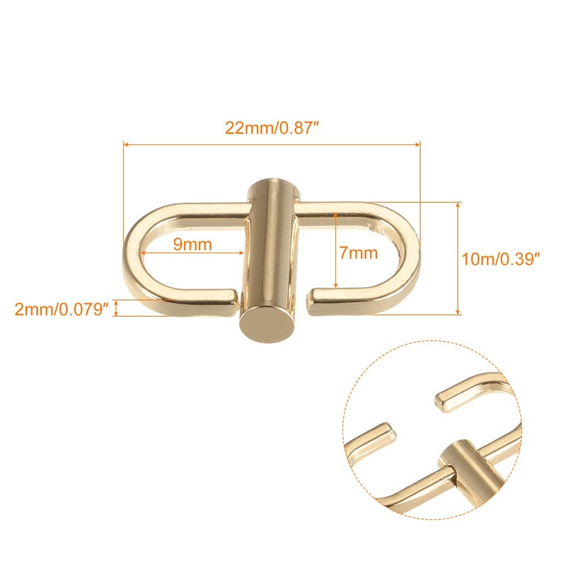 sourcing map Adjustable Metal Buckles for Chain Strap Bag, 2Pcs