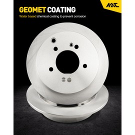 KAC Rear Brake Kit, Brake Rotors and Ceramic Brake Pads Replacement for 2000-2005 Buick LeSabre, 2000-2004 Pontiac Bonneville, 2001-2003 Oldsmobile Aurora, Hardware Brake Kit OEM 55065 D698