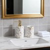 Gold Marble Bathroom Toothbrush Holder, Bathroom Black and White Ceramic