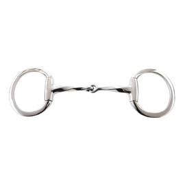 Korsteel Stainless Steel Slow Twist Eggbutt Snaffle Bit, 5"
