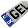 Gelz Domed Wales Flag UK Vehicle Number Plate Stickers -