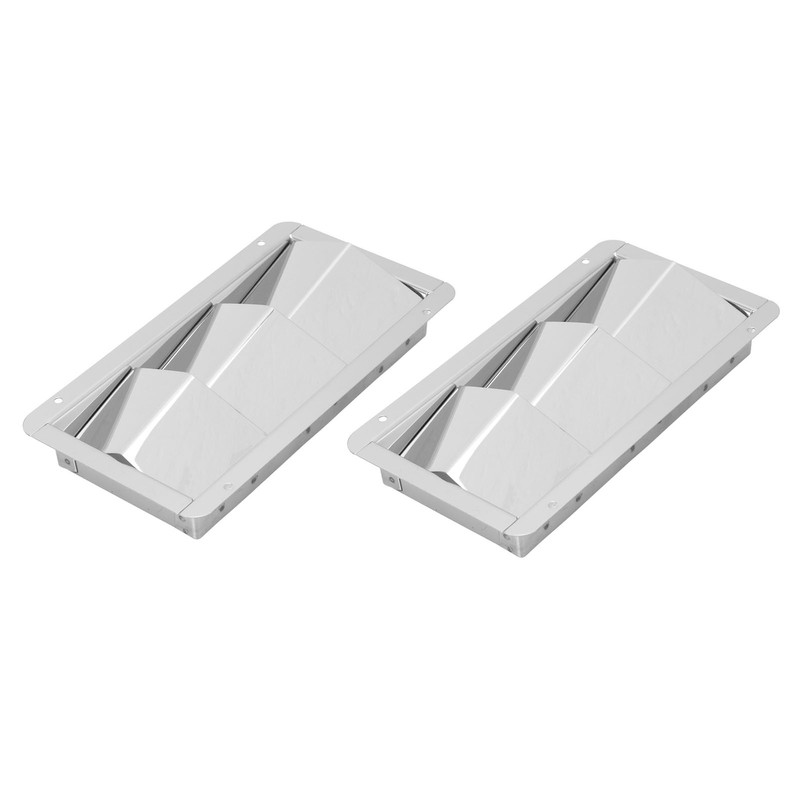 Pair Marine Air Vent Cover 3 Slots 210x110mm Rectangle Louver