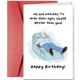 AIQIUQIU Funny Birthday Cards for Men, Joke Birthday Greeting Card Perfect For Him Boy 20th 30th 40th 50th 60th Birthday Gifts, Humour Banter Bday Greeting Cards- Blank Inside