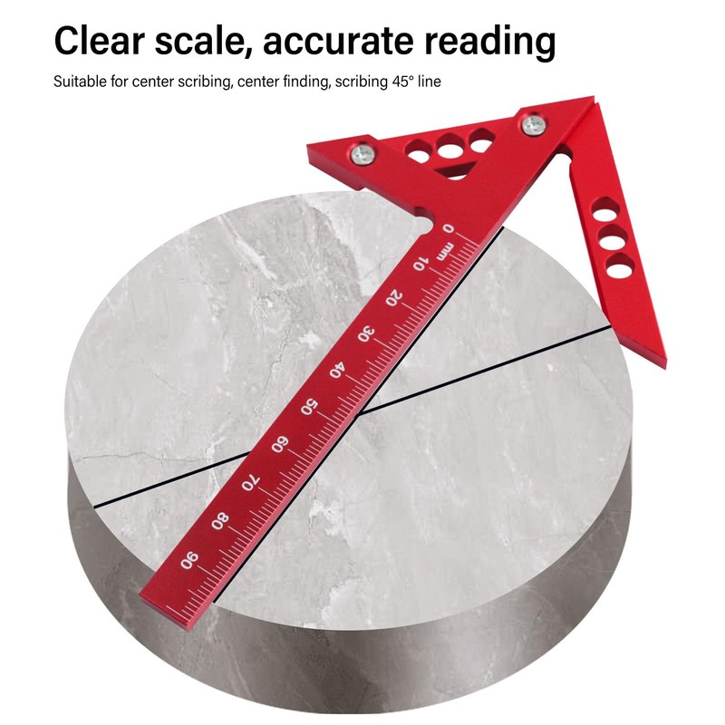 Center Scribe Gauge, Aluminum Alloy Center Line Scriber 45 Degree