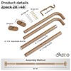 JRZOO 2 Pack Wrap Around Curtain Rods Wood, Blackout Heavy