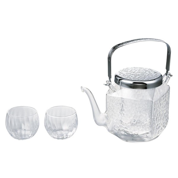 HARIO IDKG-1004-SV Cold Sake Machine, 12.2 fl oz (360 ml), Set of 2 Glasses