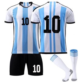 oBoAA Camiseta de Fútbol, Conjunto de 3 Piezas de Ropa Deportiva de Fútbol para Jóvenes, Camiseta de Regalo para Aficionados (ZQWLS-10, 18)