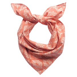 AVKA Studio Pañuelo 100% algodón para mujer, 20 x 20 pulgadas, paquete de 2, Coral Claro/Melocotón, 20 X 20"