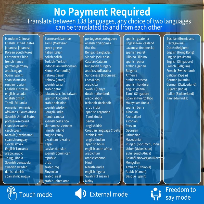 Gotrain Voice Translator Earplugs, Support 138 Languages, Real Time, High