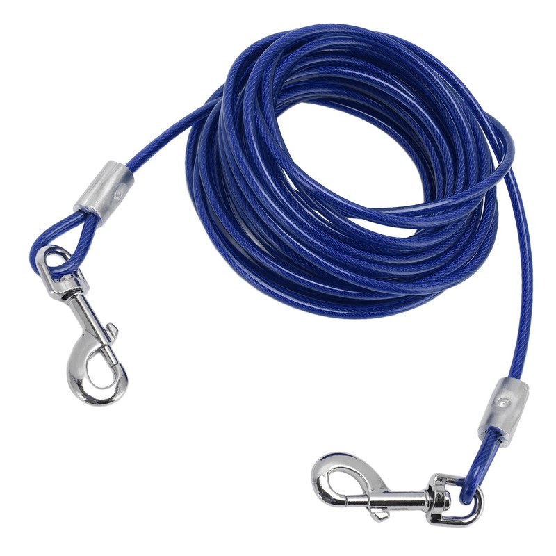 Dog Tie Out Cable Steel Wire Double Head Bite Resistant