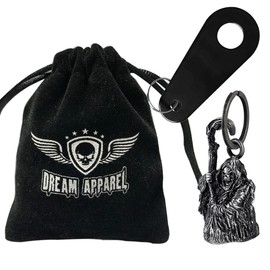 Grim Reaper Motorcycle Bell Guardian Angel Drive Away Gremlin, Biker Bell for Men Women Rider Riding with Hanger, Good Luck Gift Accessories