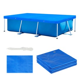 8.5 x 5.5’ Rectangular Pool Cover for Frame Above Ground Pool Cover 102" X63" Rectangle Frame Swimming Pool Cover