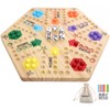 Medikaison Original Marble Game Wahoo Board Game Double Sided Painted